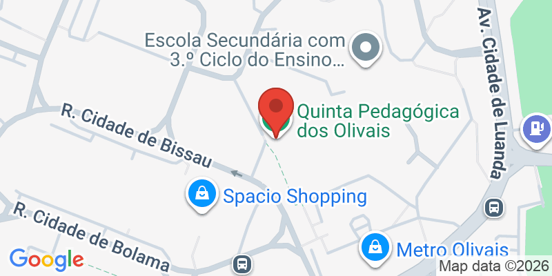 Mapa de la ubicación de Quinta Pedagógica dos Olivais