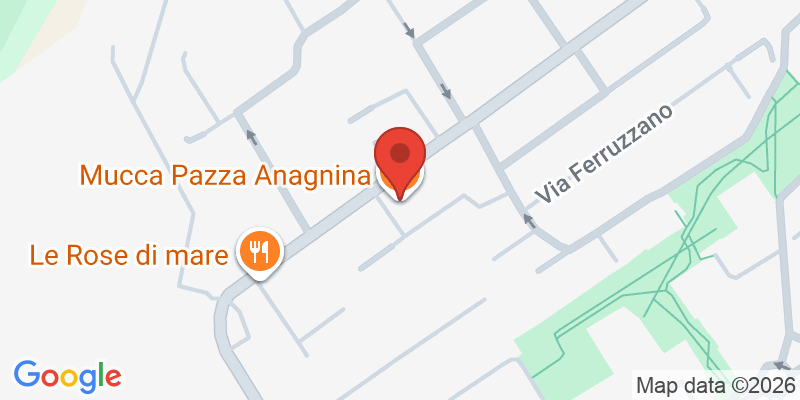 Mapa de la ubicación de Mucca Pazza Anagnina