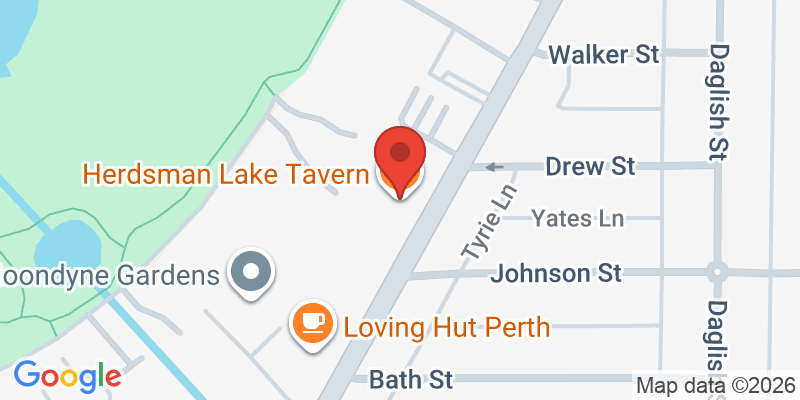 Mapa de la ubicación de Herdsman Lake Tavern