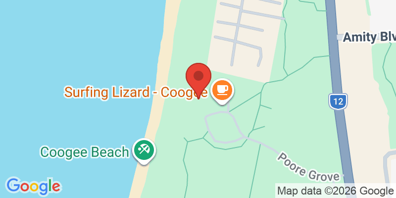 Mapa de la ubicación de Surfing Lizard Cafe