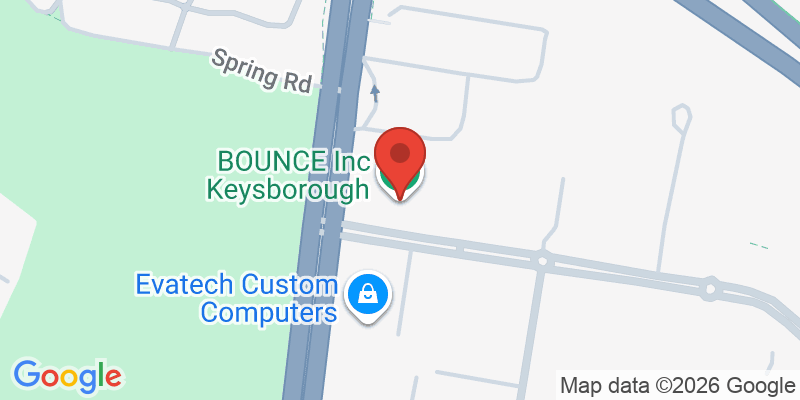 Mapa de la ubicación de BOUNCE Inc Keysborough