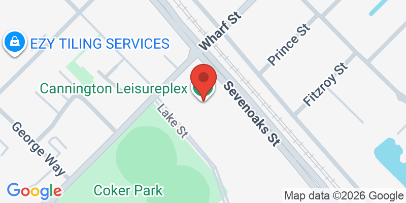 Mapa de la ubicación de Cannington Leisureplex