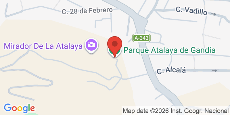 Mapa de la ubicación de Parque Atalaya de Gandía