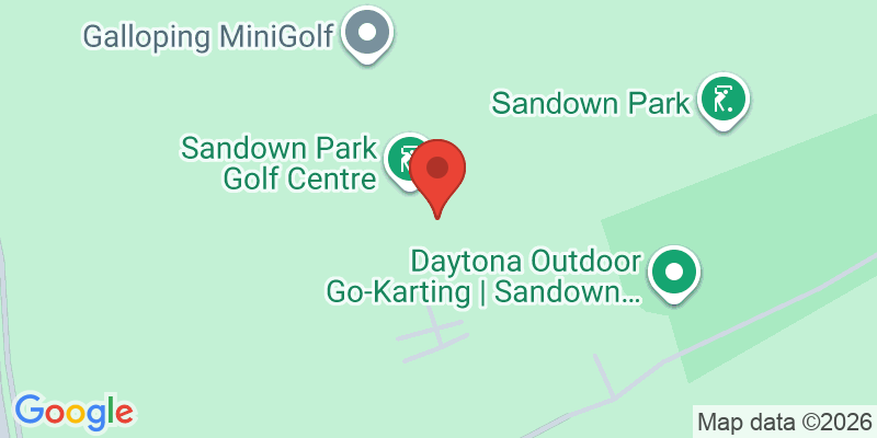 Mapa de la ubicación de The Play Cafe at Sandown Park