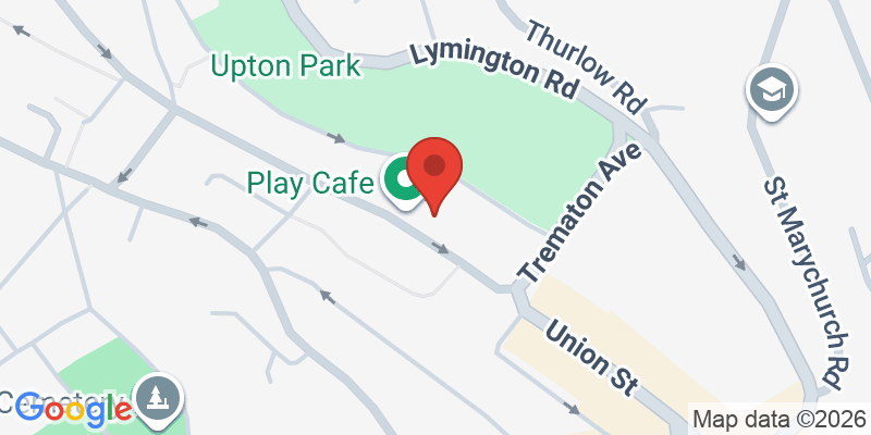 Mapa de la ubicación de Play Cafe Torquay