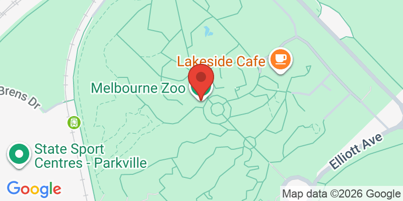 Mapa de la ubicación de Melbourne Zoo