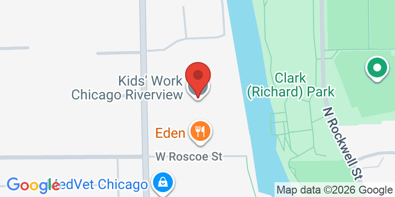 Mapa de la ubicación de Kids' Work Chicago Riverview
