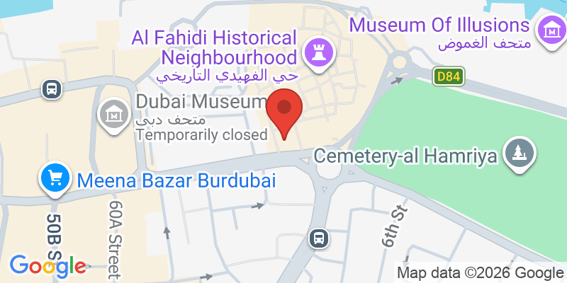 Mapa de la ubicación de Arabian Tea House Restaurant & Cafe - Al Fahidi