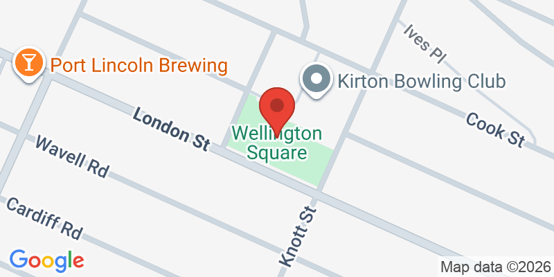Mapa de la ubicación de Wellington Square