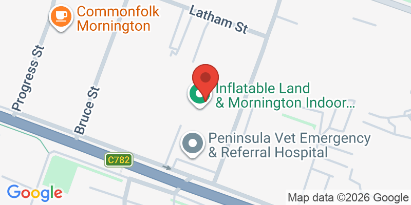 Mapa de la ubicación de Inflatable Land & Mornington Indoor Sports
