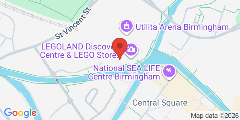 Mapa de la ubicación de LEGOLAND Discovery Centre Birmingham