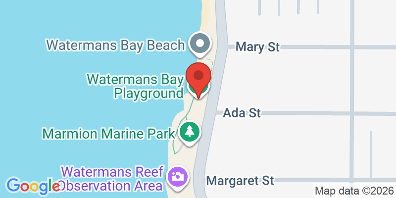 Mapa de la ubicación de Watermans Bay Playground
