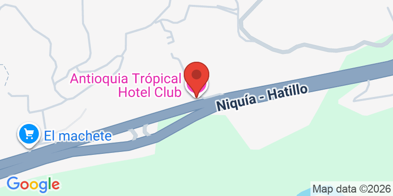 Mapa de la ubicación de Antioquia Trópical Hotel Club