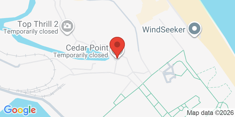 Mapa de la ubicación de Cedar Point