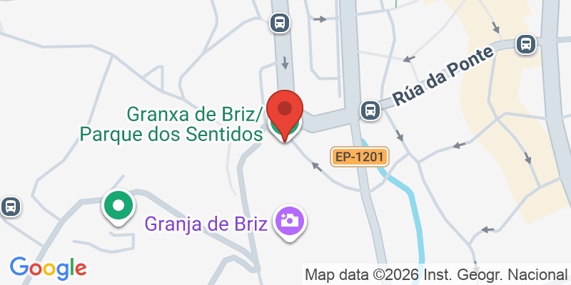 Mapa de la ubicación de Granxa de Briz/Parque De Los Sentidos