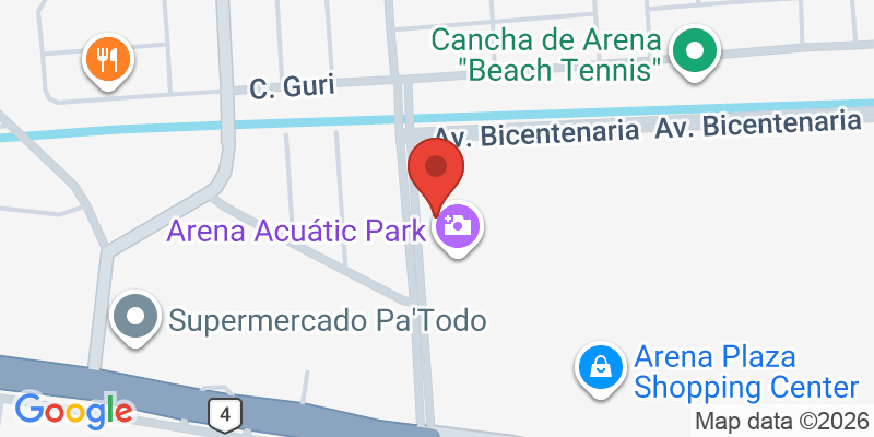 Mapa de la ubicación de Arena Parque Acuatico