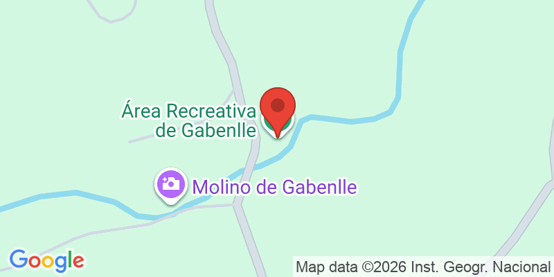 Mapa de la ubicación de Área Recreativa de Gabenlle