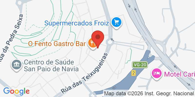 Mapa de la ubicación de Rúa das Teixugueiras, 20