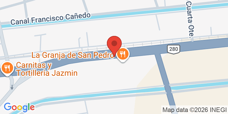 Mapa de la ubicación de La Granja de San Pedro