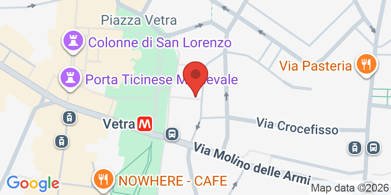 Mapa de la ubicación de Benvenuto Family Restaurant - Milano