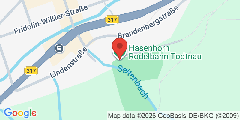 Mapa de la ubicación de Hasenhorn Rodelbahn Todtnau