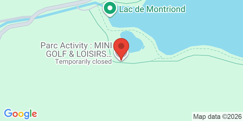 Mapa de la ubicación de Parc Activity : Mini golf, biathlon laser, bubble foot