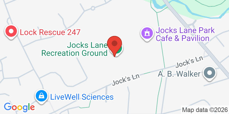 Mapa de la ubicación de Jocks Lane Recreation Ground