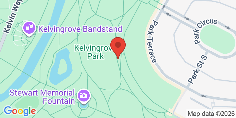 Mapa de la ubicación de Kelvingrove Park