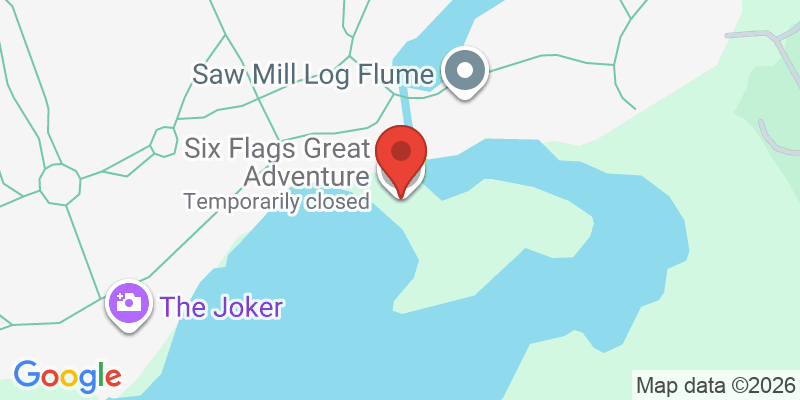 Mapa de la ubicación de Six Flags Great Adventure