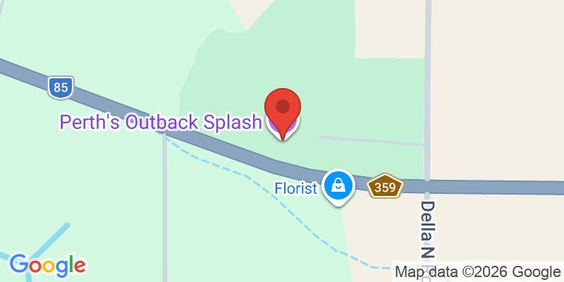 Mapa de la ubicación de Perth's Outback Splash