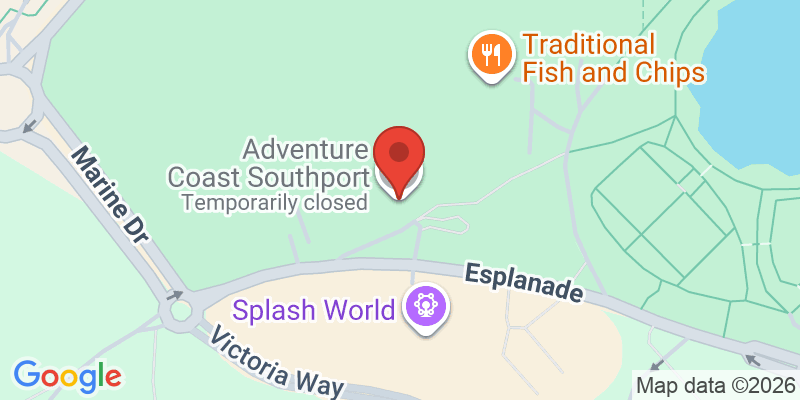 Mapa de la ubicación de Southport Pleasureland