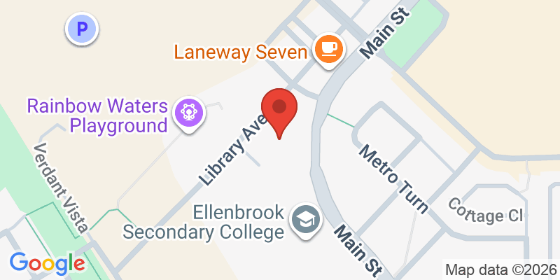 Mapa de la ubicación de Ellenbrook Community Library