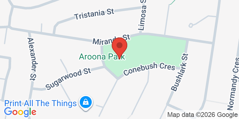 Mapa de la ubicación de Aroona park playground