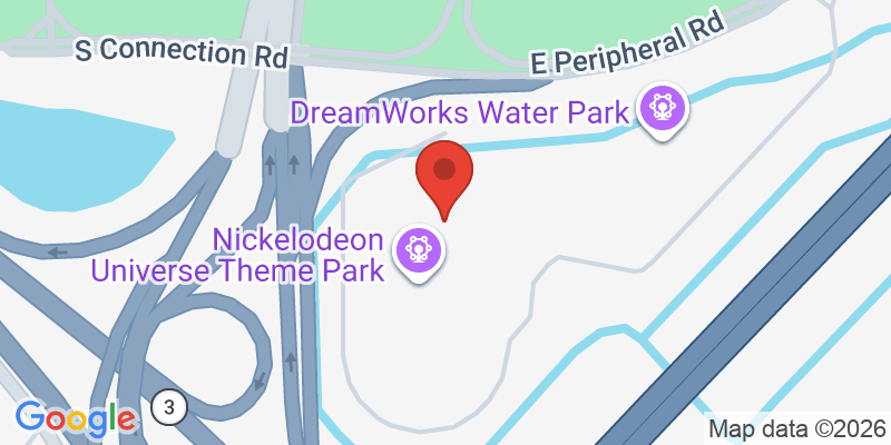 Mapa de la ubicación de Nickelodeon Universe Theme Park