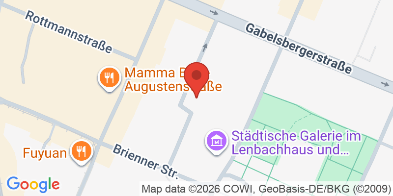 Mapa de la ubicación de Palaeontological Museum, Munich