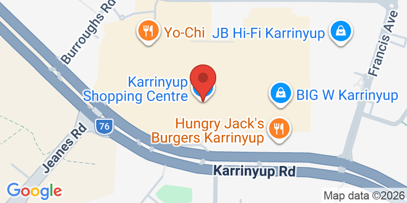 Mapa de la ubicación de Karrinyup Shopping Centre