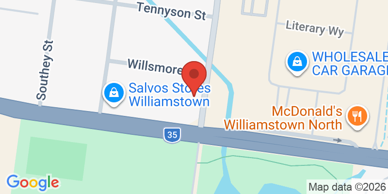 Mapa de la ubicación de Clip ‘n Climb Williamstown