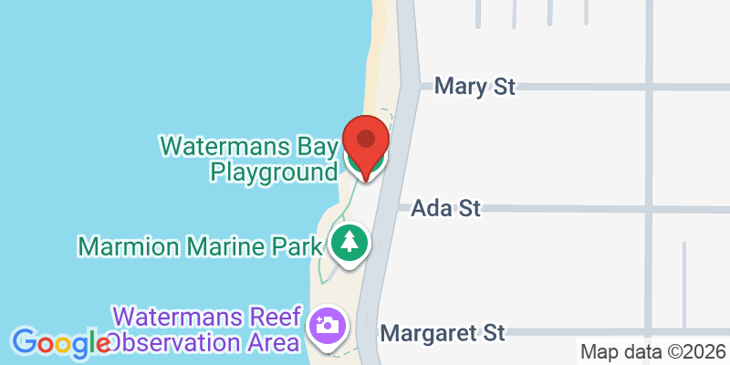 Mapa de la ubicación de Watermans Bay Playground
