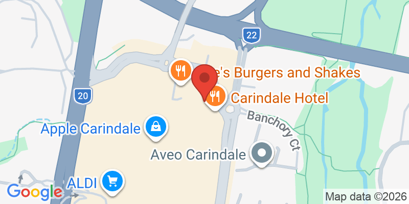 Mapa de la ubicación de miniBOUNCE Carindale