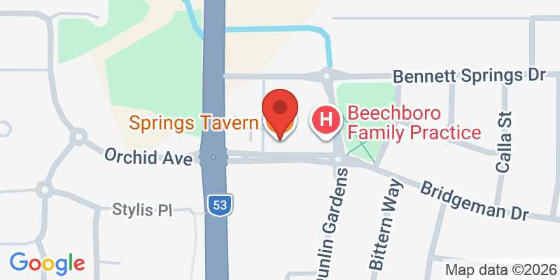 Mapa de la ubicación de Springs Tavern