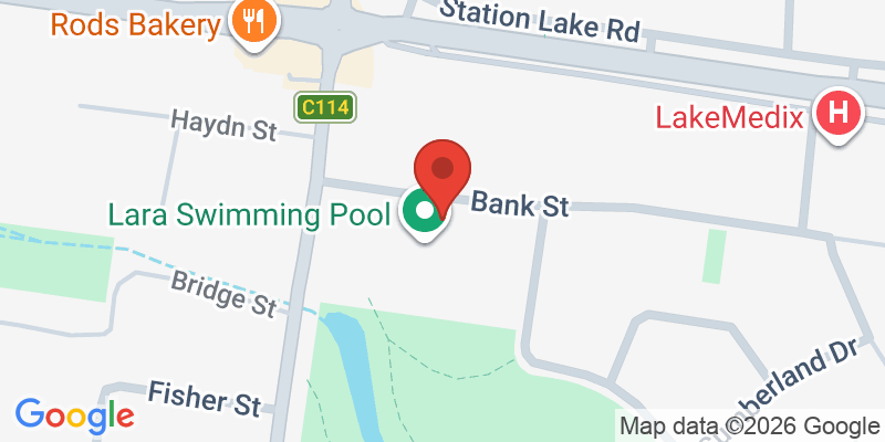 Mapa de la ubicación de Lara Aquatic Centre