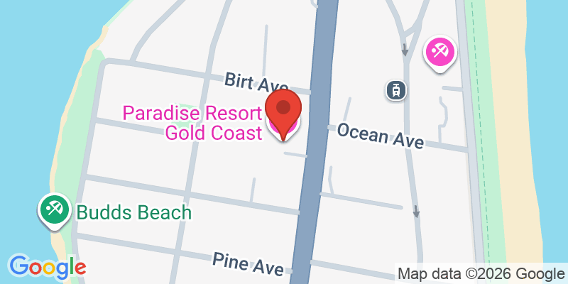 Mapa de la ubicación de Paradise Resort Gold Coast