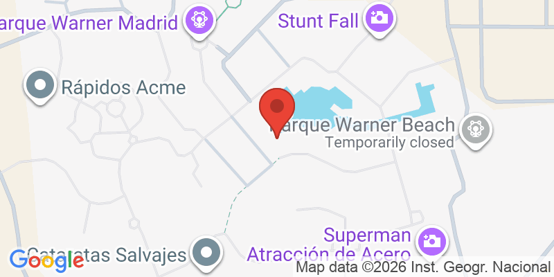 Mapa de la ubicación de Parque Warner Madrid