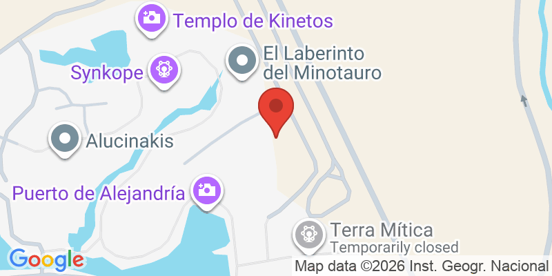 Mapa de la ubicación de Terra Mítica