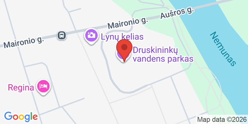 Mapa de la ubicación de Druskininkai Aquapark