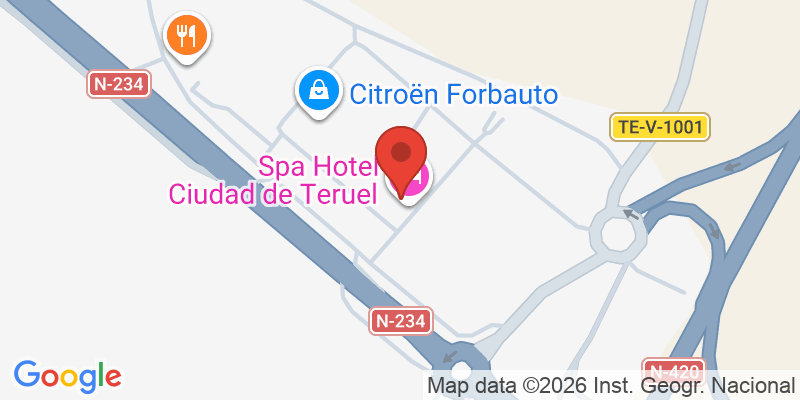 Mapa de la ubicación de Spa Hotel Ciudad de Teruel
