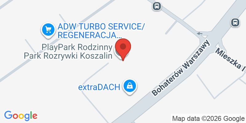 Mapa de la ubicación de Playpark Koszalin - trampoline park