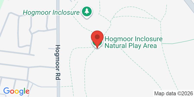 Mapa de la ubicación de Hogmoor Inclosure Natural Play Area