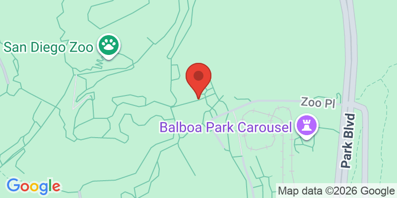 Mapa de la ubicación de Zoológico de San Diego