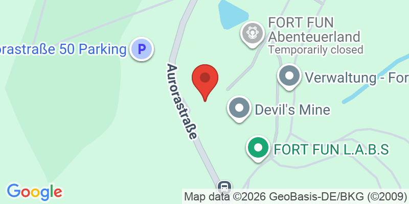 Mapa de la ubicación de Fort Fun Abenteuerland